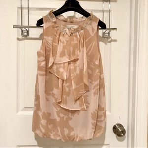 Loft bubble hem ruffle tank NWT XS
